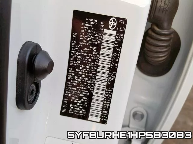 5YFBURHE1HP583083 фото 2