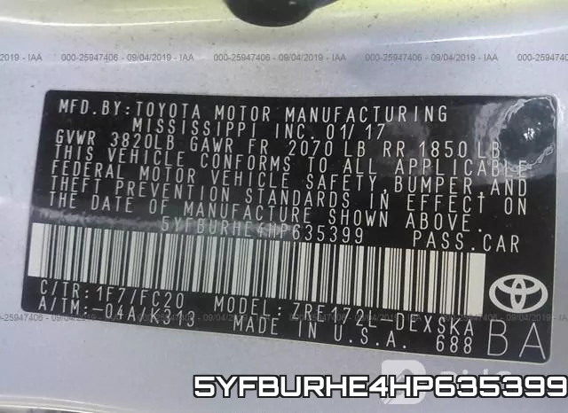 5YFBURHE4HP635399 фото 10