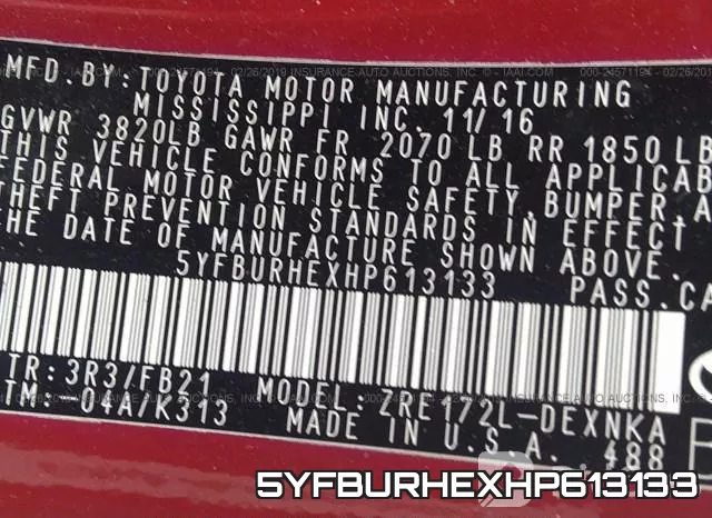 5YFBURHEXHP613133 фото 10