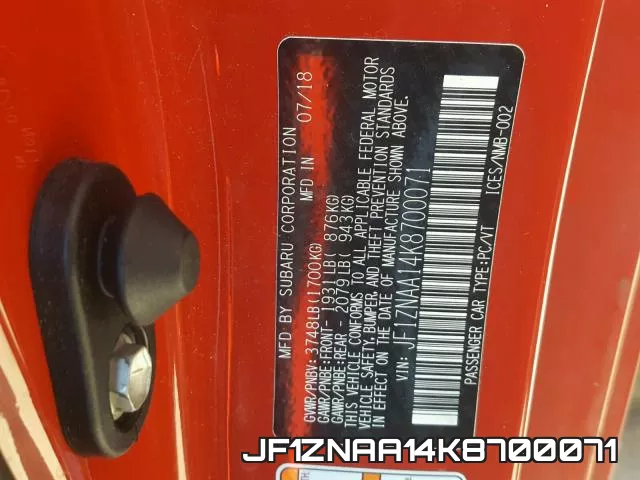 JF1ZNAA14K8700071 фото 2