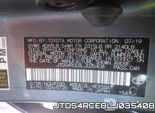 JTDS4RCE8LJ035408 фото 10