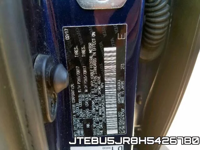 JTEBU5JR8H5426780 фото 2