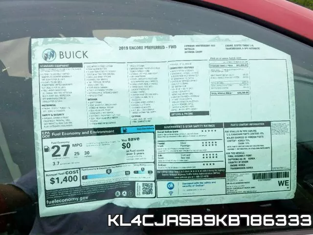 KL4CJASB9KB786333 фото 10