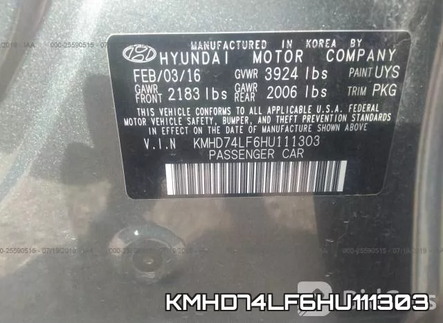 KMHD74LF6HU111303 фото 10