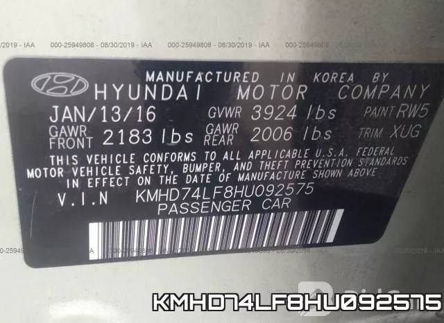 KMHD74LF8HU092575 фото 10