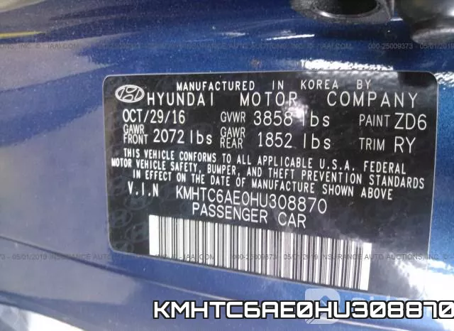 KMHTC6AE0HU308870 фото 10