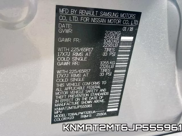 KNMAT2MT6JP555961 фото 2