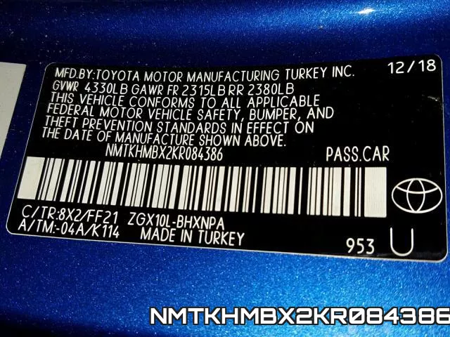 NMTKHMBX2KR084386 фото 2
