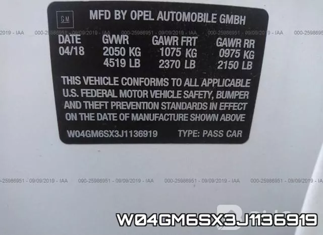 W04GM6SX3J1136919 фото 10