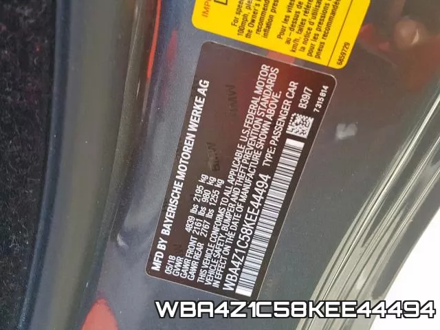 WBA4Z1C58KEE44494 фото 2