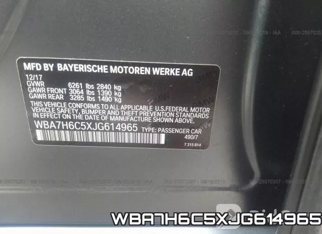 WBA7H6C5XJG614965 фото 10