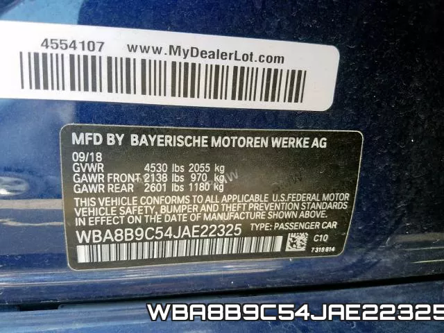 WBA8B9C54JAE22325 фото 2