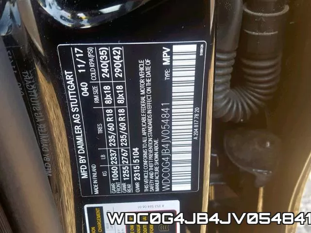 WDC0G4JB4JV054841 фото 2