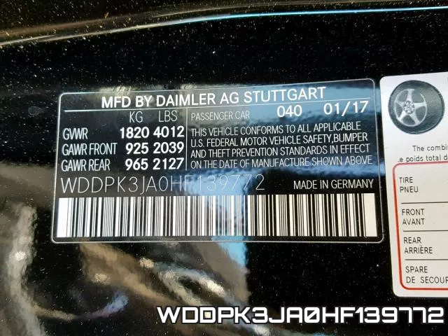 WDDPK3JA0HF139772 фото 2