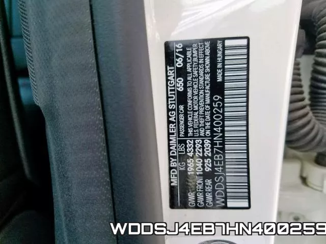 WDDSJ4EB7HN400259 фото 2