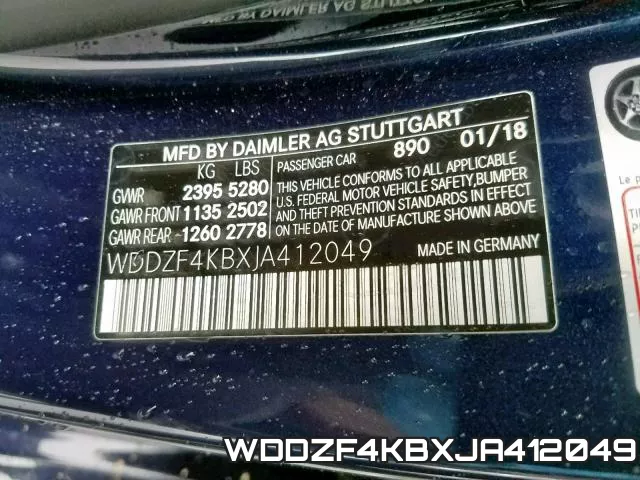 WDDZF4KBXJA412049 фото 2