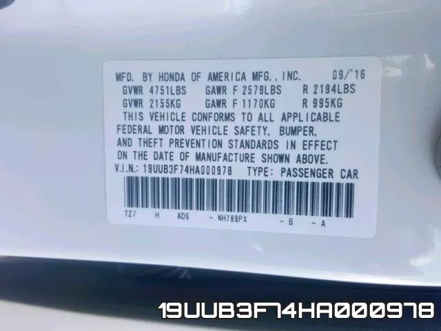 19UUB3F74HA000978 фото 2