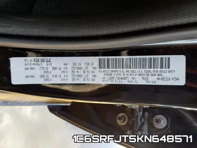 1C6SRFJT5KN648571 фото 2