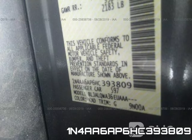 1N4AA6AP6HC393809 фото 10
