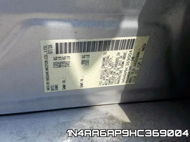 1N4AA6AP9HC369004 фото 2