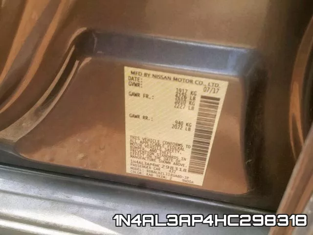 1N4AL3AP4HC298318 фото 2