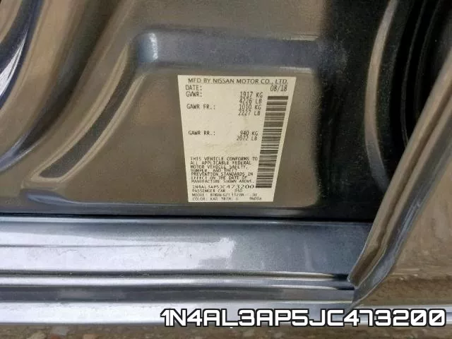 1N4AL3AP5JC473200 фото 2