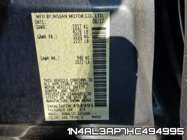 1N4AL3AP7HC494995 фото 2