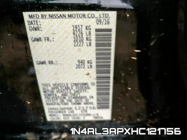 1N4AL3APXHC121756 фото 2
