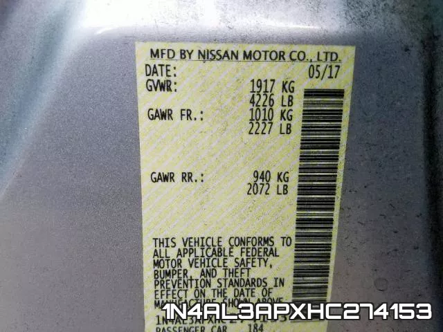 1N4AL3APXHC274153 фото 2