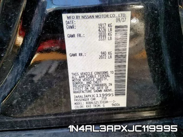 1N4AL3APXJC119995 фото 2