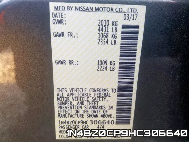 1N4BZ0CP9HC306640 фото 2
