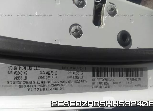 2C3CDZAG5HH532406 фото 10