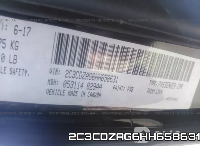 2C3CDZAG6HH658631 фото 10