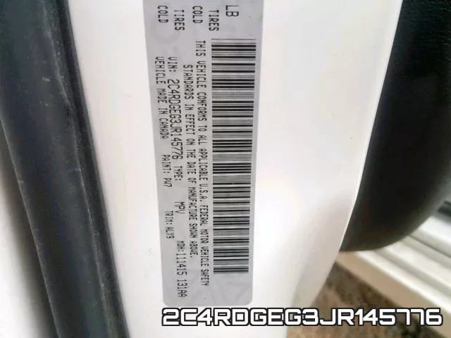 2C4RDGEG3JR145776 фото 2