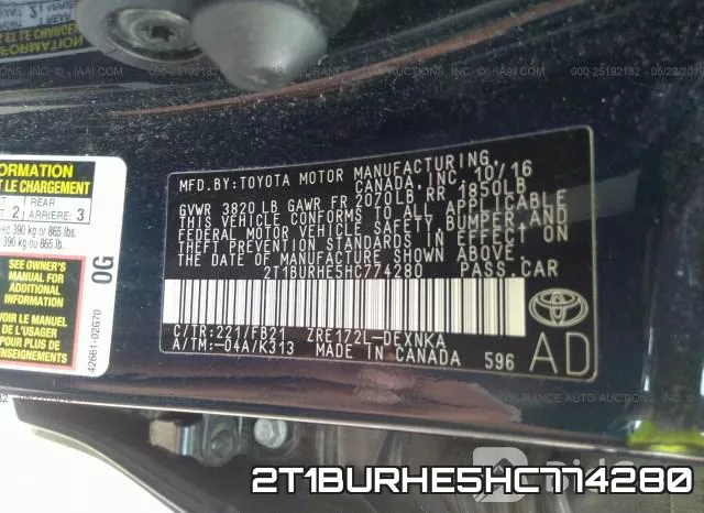 2T1BURHE5HC774280 фото 10