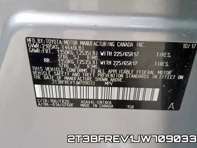 2T3BFREV1JW709033 фото 2