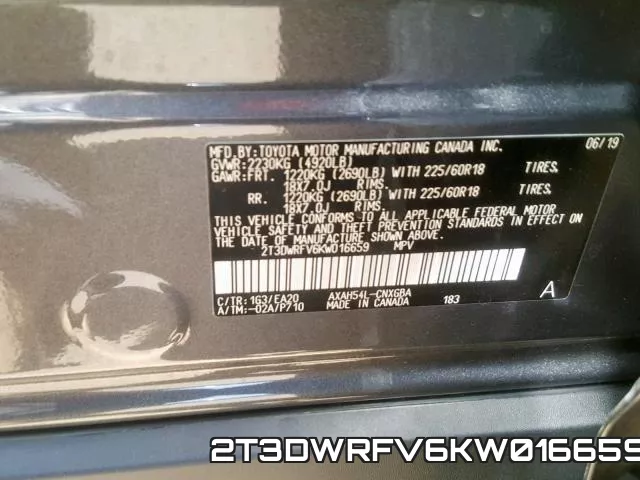 2T3DWRFV6KW016659 фото 2