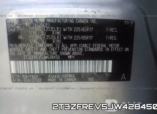 2T3ZFREV5JW428450 фото 10
