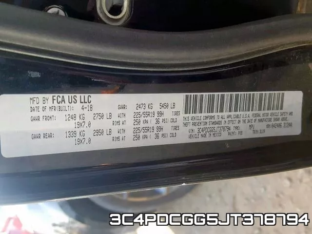 3C4PDCGG5JT378794 фото 2