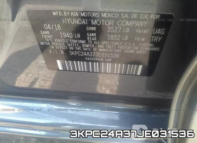3KPC24A37JE031536 фото 10