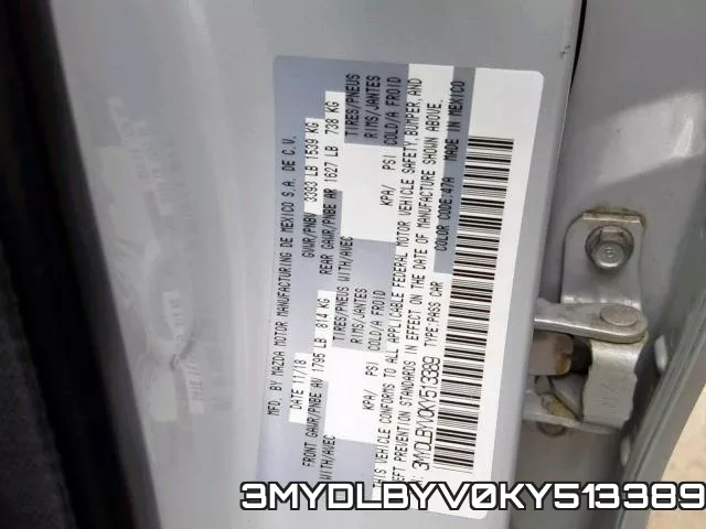 3MYDLBYV0KY513389 фото 2