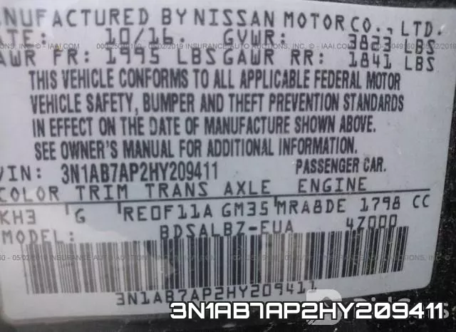 3N1AB7AP2HY209411 фото 10