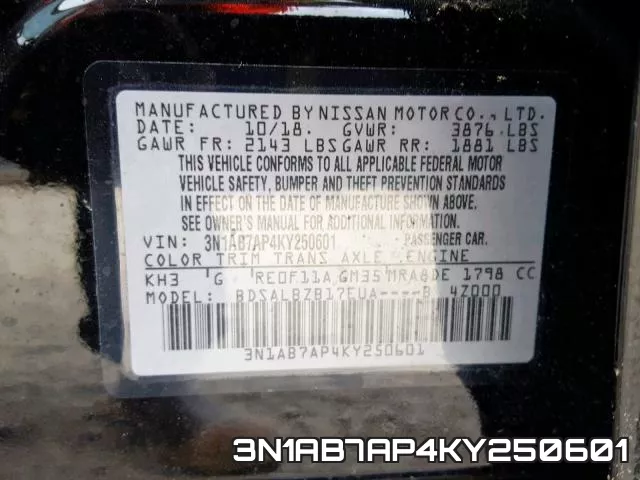 3N1AB7AP4KY250601 фото 2