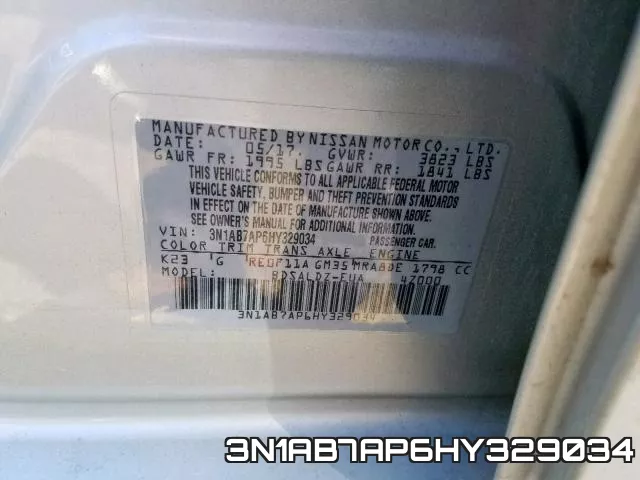 3N1AB7AP6HY329034 фото 2