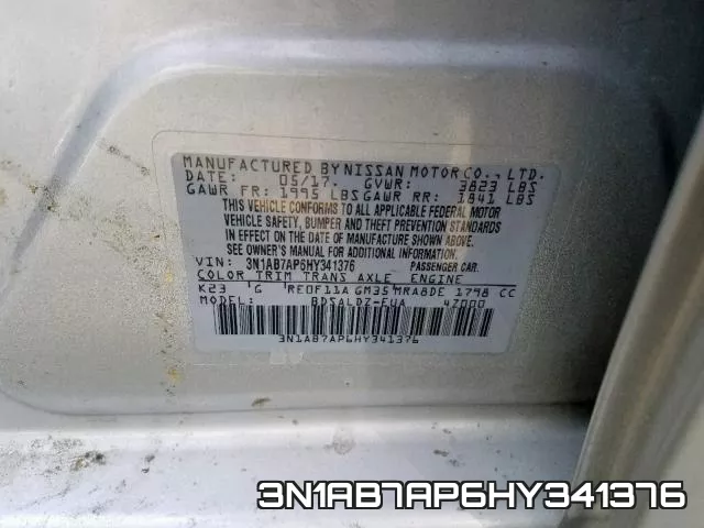 3N1AB7AP6HY341376 фото 2