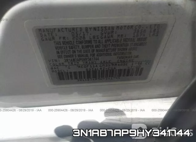 3N1AB7AP9HY341744 фото 10
