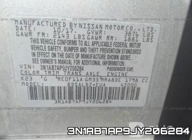 3N1AB7AP9JY206284 фото 10