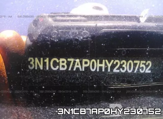 3N1CB7AP0HY230752 фото 10