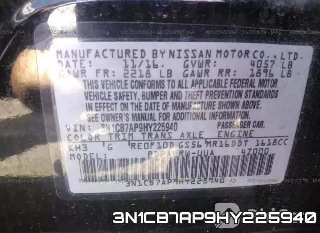 3N1CB7AP9HY225940 фото 10