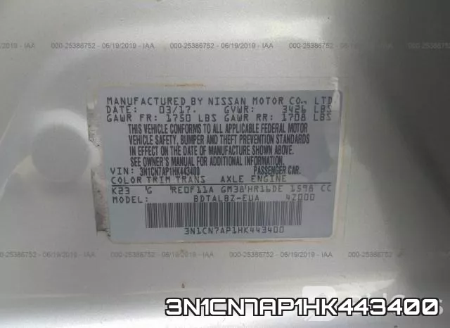 3N1CN7AP1HK443400 фото 10